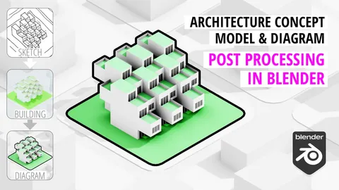 Architectural Concept Diagram - Blender tutorials & courses