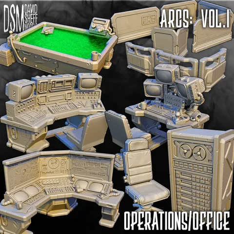 Arcs Vol.1 Operations Office - Blender 3d models
