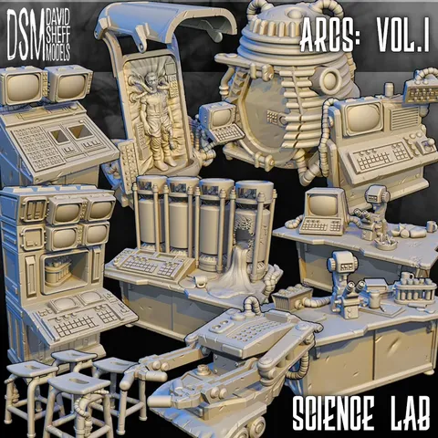 ARCS: Vol.1 Science Lab - Blender 3d models