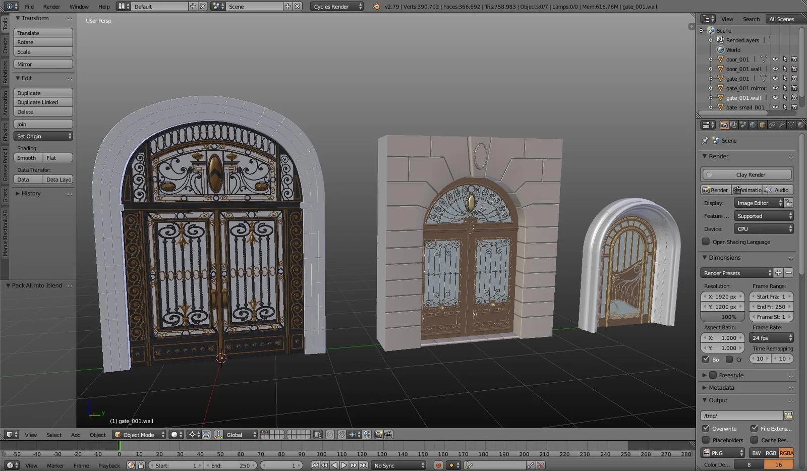Art Nouveau Gates Set 1 screenshot 2