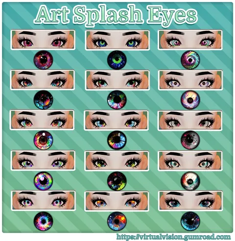 Art Splash Eye Pack - Blender textures & materials