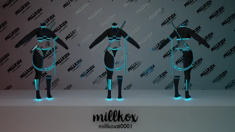 Ascha's Cyberpunk Outfit - Blender 3d models