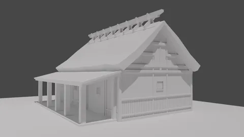 Asian Medieval House - Blender 3d models