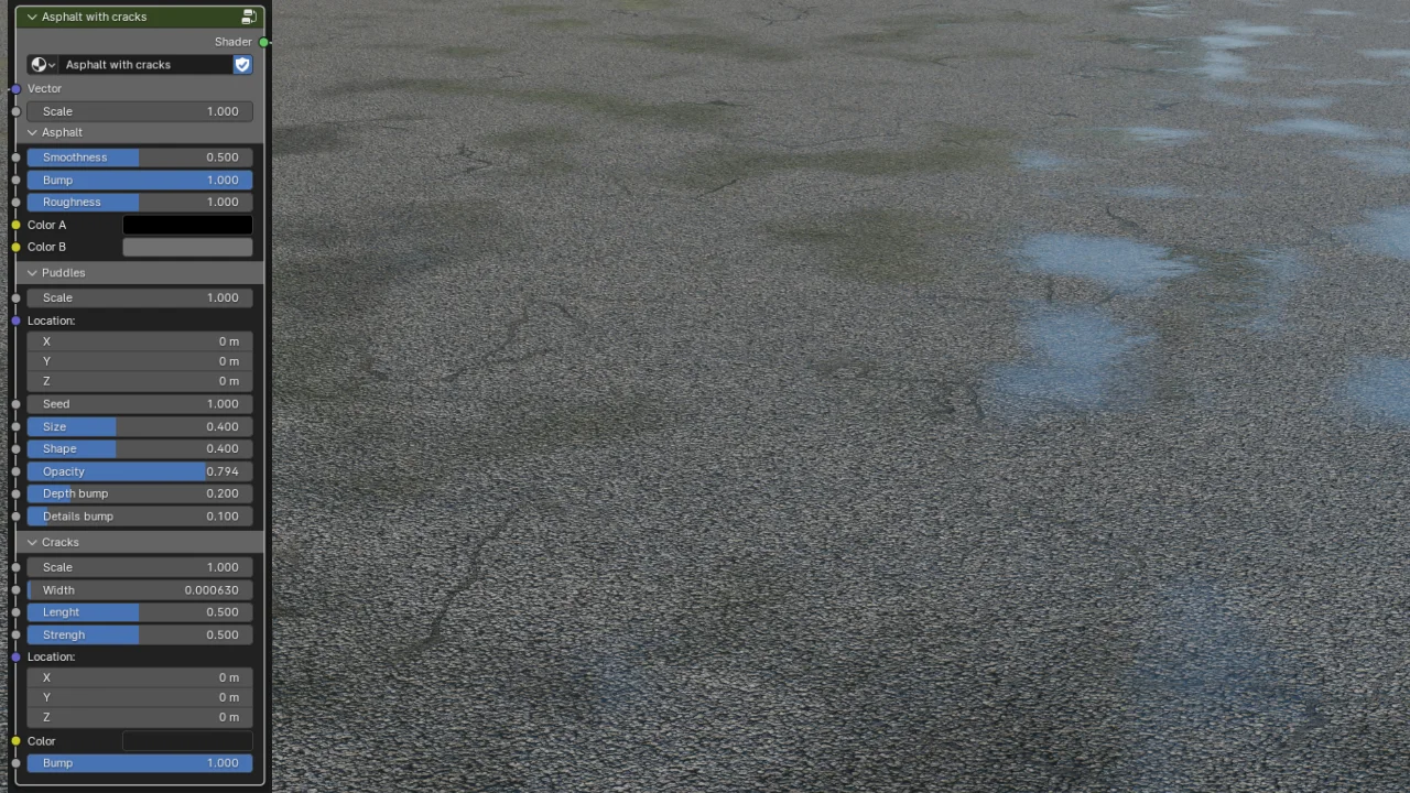 Asphalt Procedural Material screenshot 3