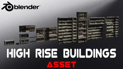 Modular High Rise Buildings - Blender 3d models