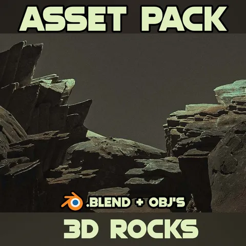 3D Rocks Asset Pack - Blender 3d models