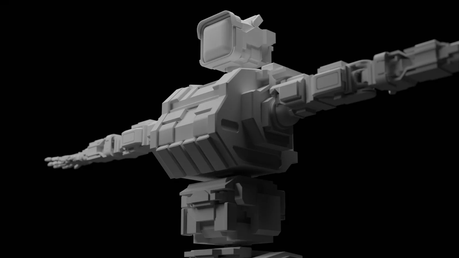 Sci-Fi Basemesh Robot screenshot 3