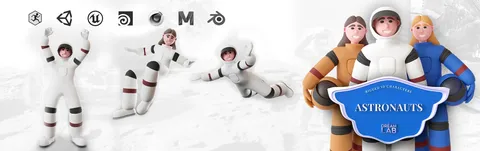 Astronaut Characters - Blender 3d models