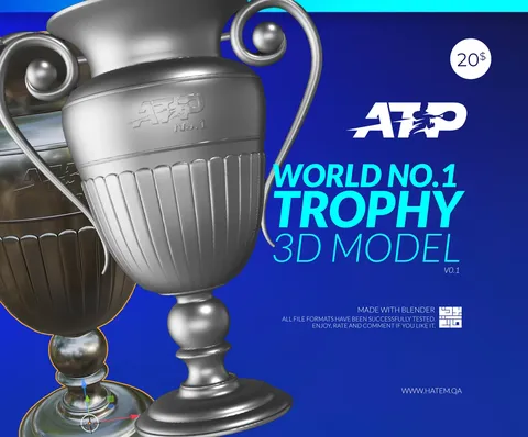ATP World No. 1 Trophy - Blender 3d models