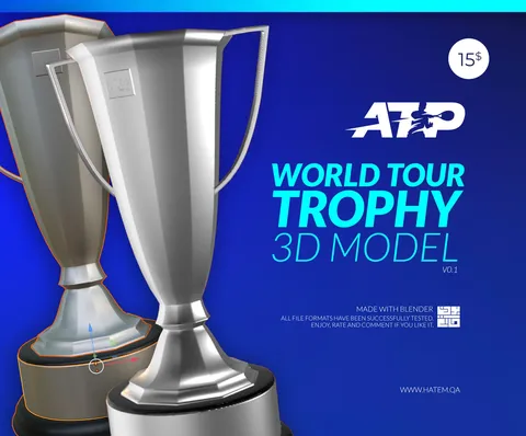 ATP World Tour Trophy - Blender 3d models