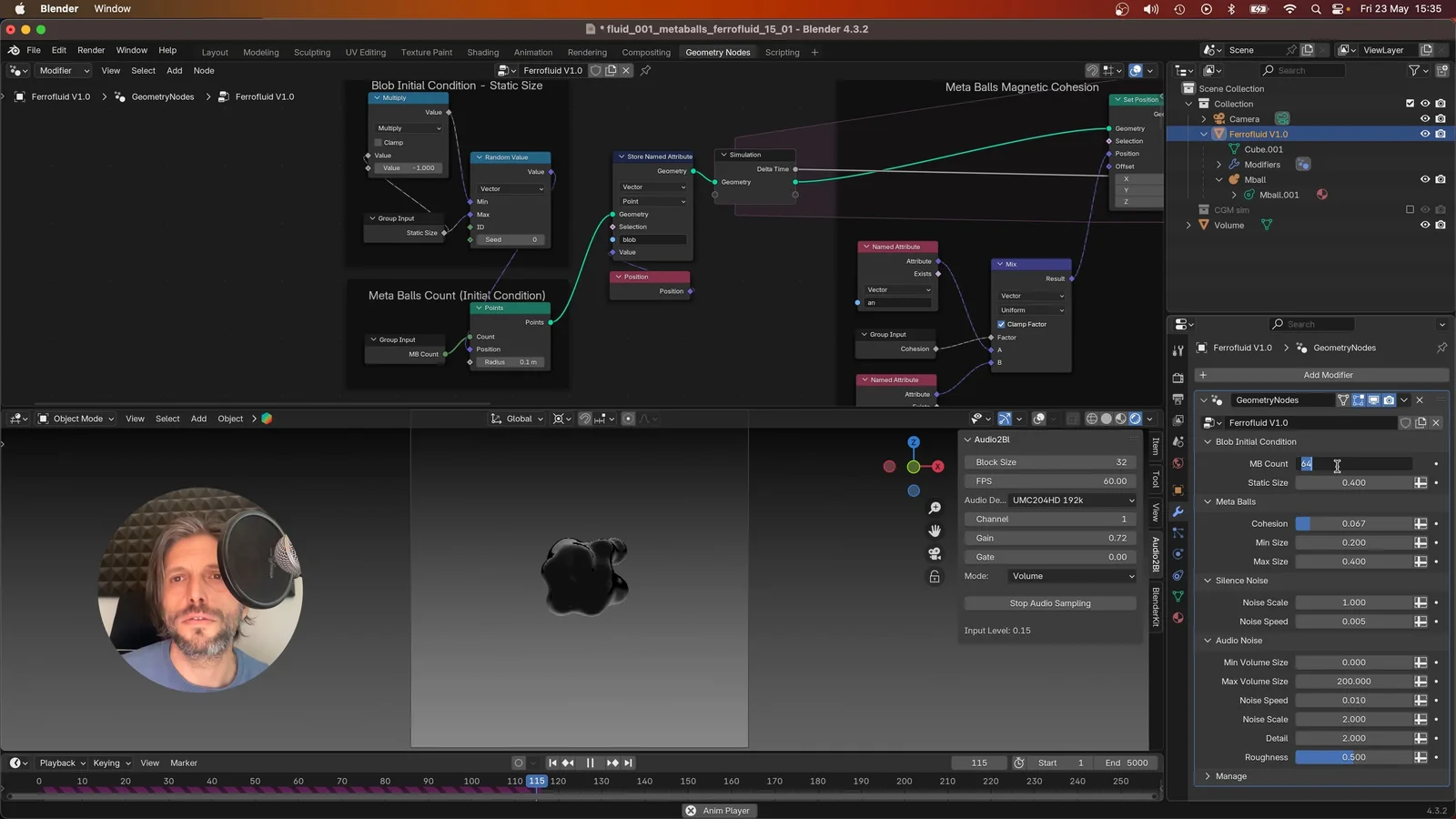 Audio 2 Blender Ferrofluid screenshot 3
