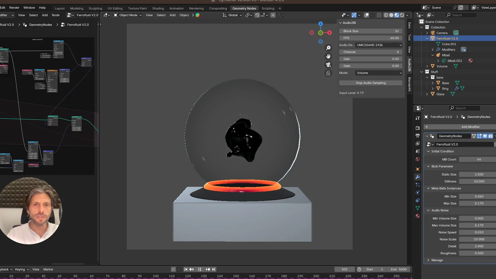 Audio 2 Blender Ferrofluid screenshot 2