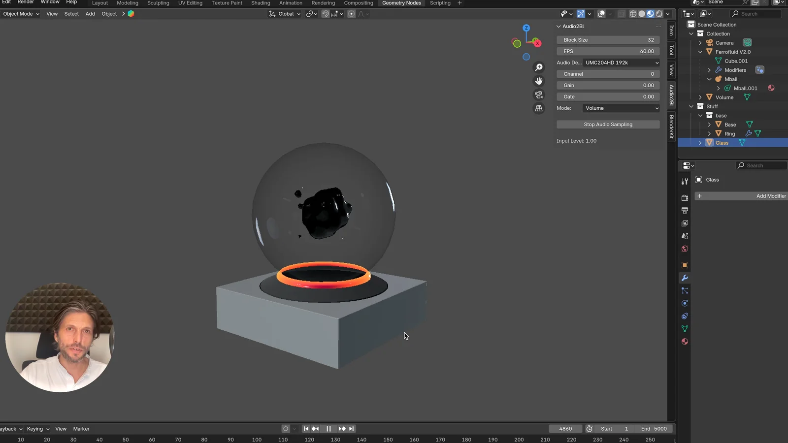 Audio 2 Blender Ferrofluid screenshot 4