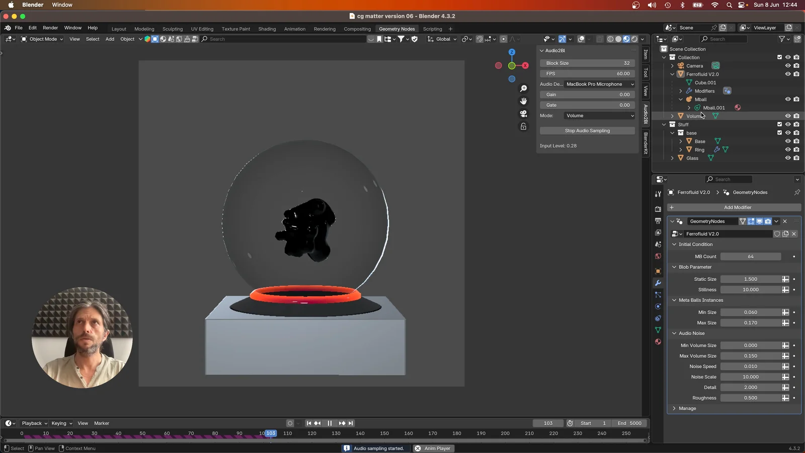 Audio 2 Blender Ferrofluid screenshot 5