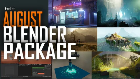 August Projects Collection - Blender scenes