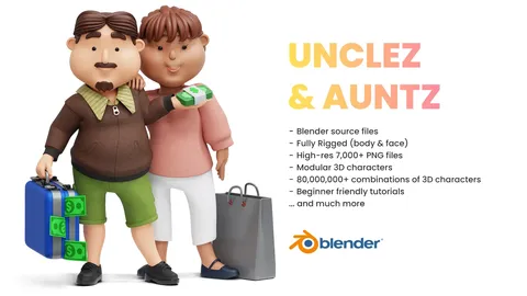 Auntz & Unclez - Blender 3d models