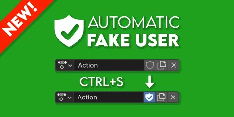 Automatic Fake User - Blender addons