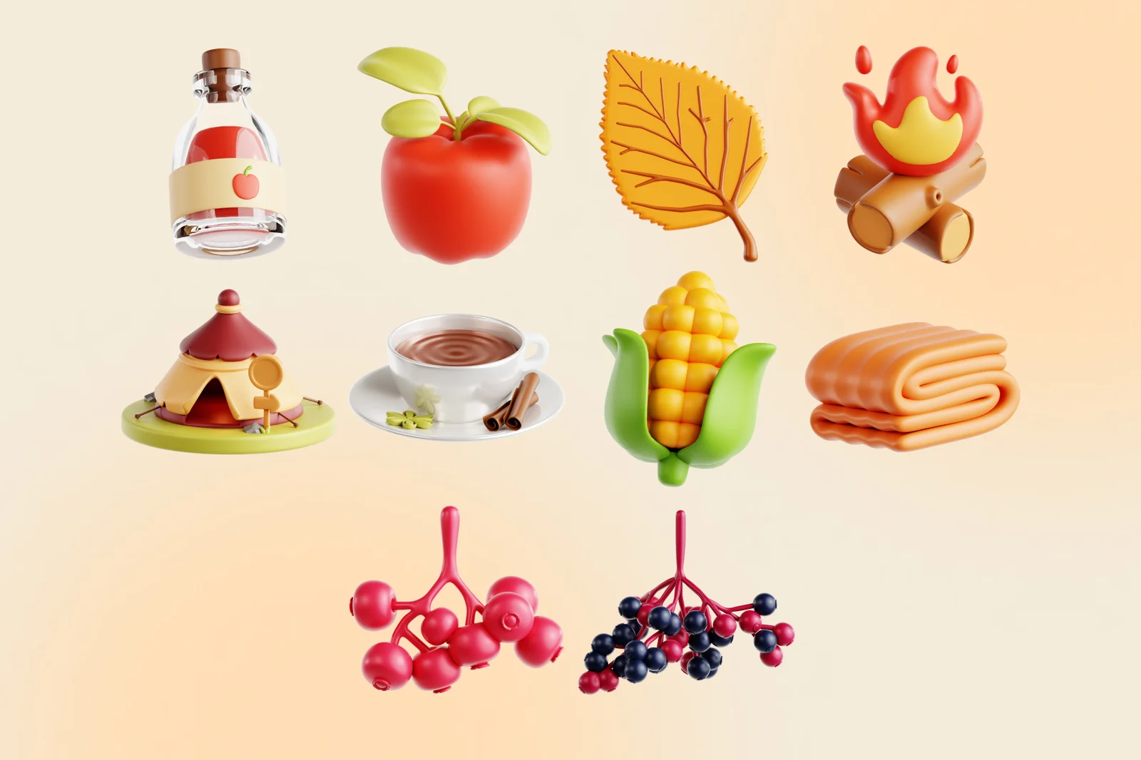 Autumn 3D Illustrations screenshot 2