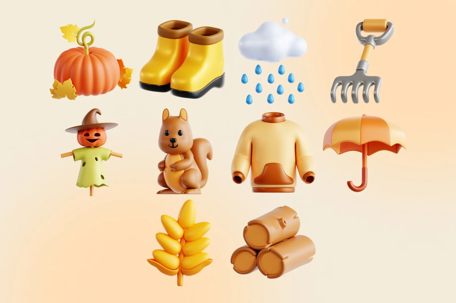 Autumn 3D Illustrations screenshot 3