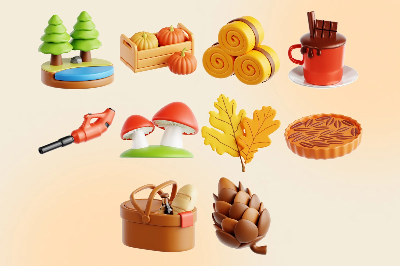 Autumn 3D Illustrations screenshot 4