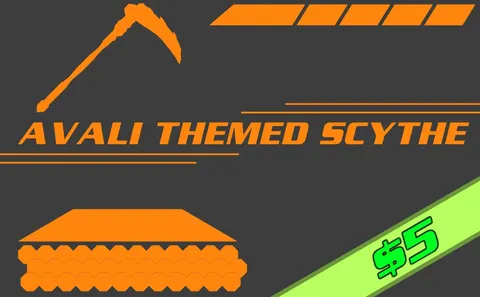 Avali Themed Scythe - Blender 3d models