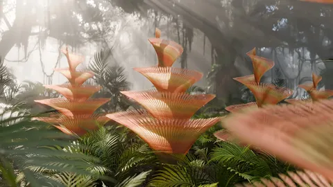 Avatar Helicoradian Plant - Blender geometry nodes