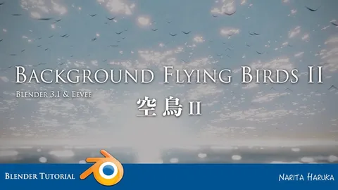 Background Flying Birds - Blender geometry nodes