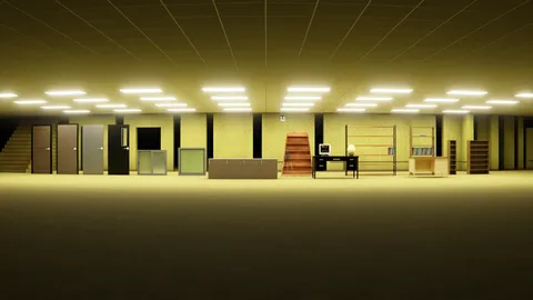 Backrooms Building Kit Level 0 - Blender 3d models