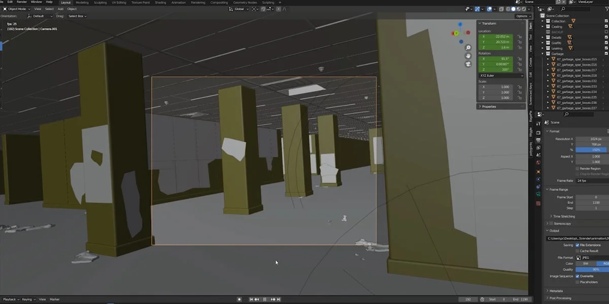 Backrooms In Blender Step By Step screenshot 7