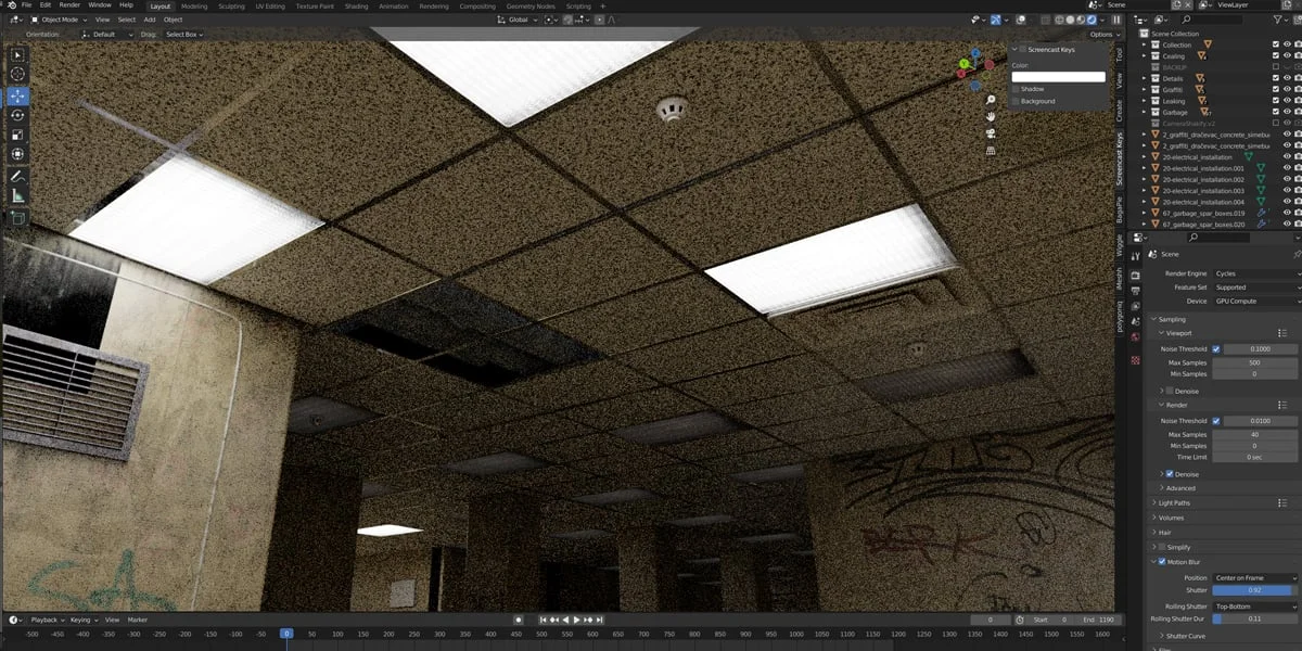 Backrooms In Blender Step By Step screenshot 8