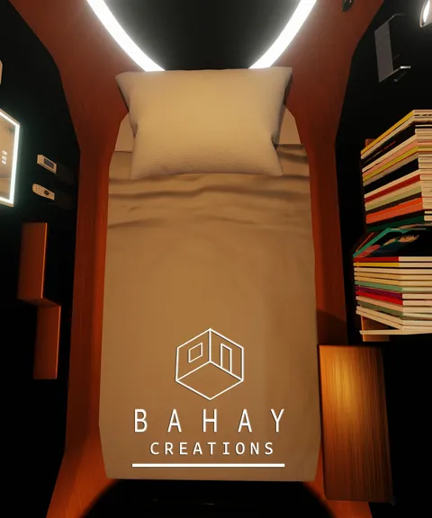 Capsule Hotel Hallways And Bed - Blender scenes