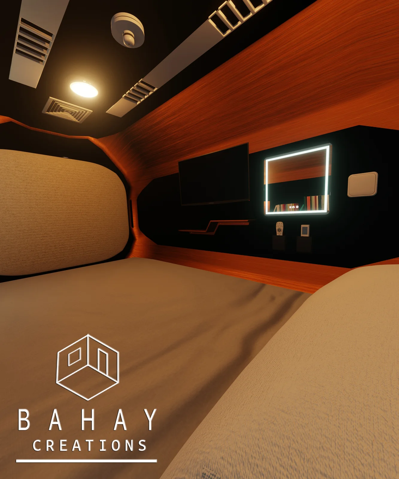 Capsule Hotel Hallways And Bed screenshot 2