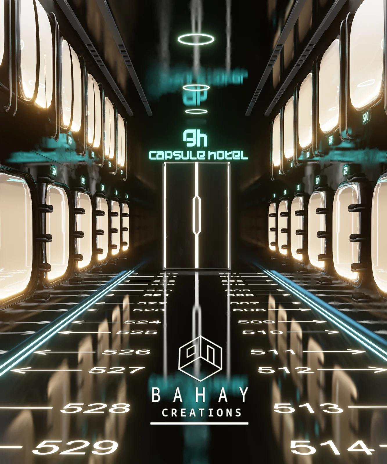 Capsule Hotel Hallways And Bed screenshot 5