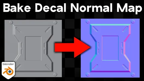Bake Normal Map Decals - Blender tutorials & courses