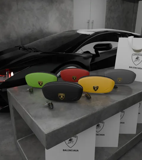 Balenciaga x Lamborghini Pouch - Blender 3d models