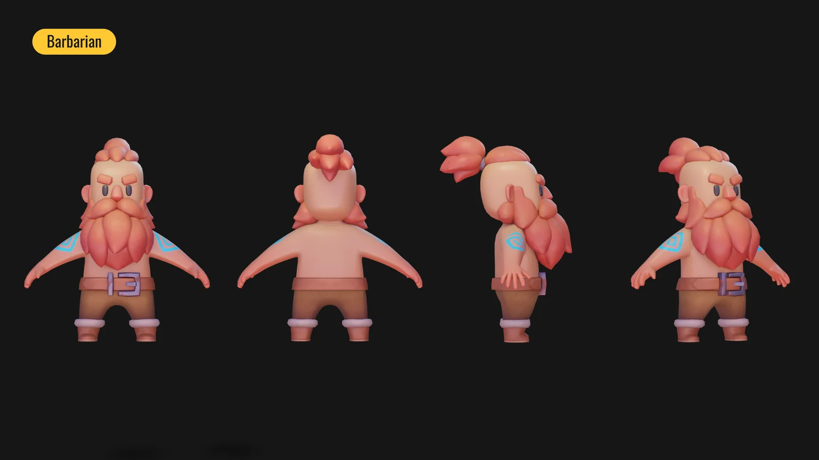 Low-Poly Barbarian Character screenshot 2