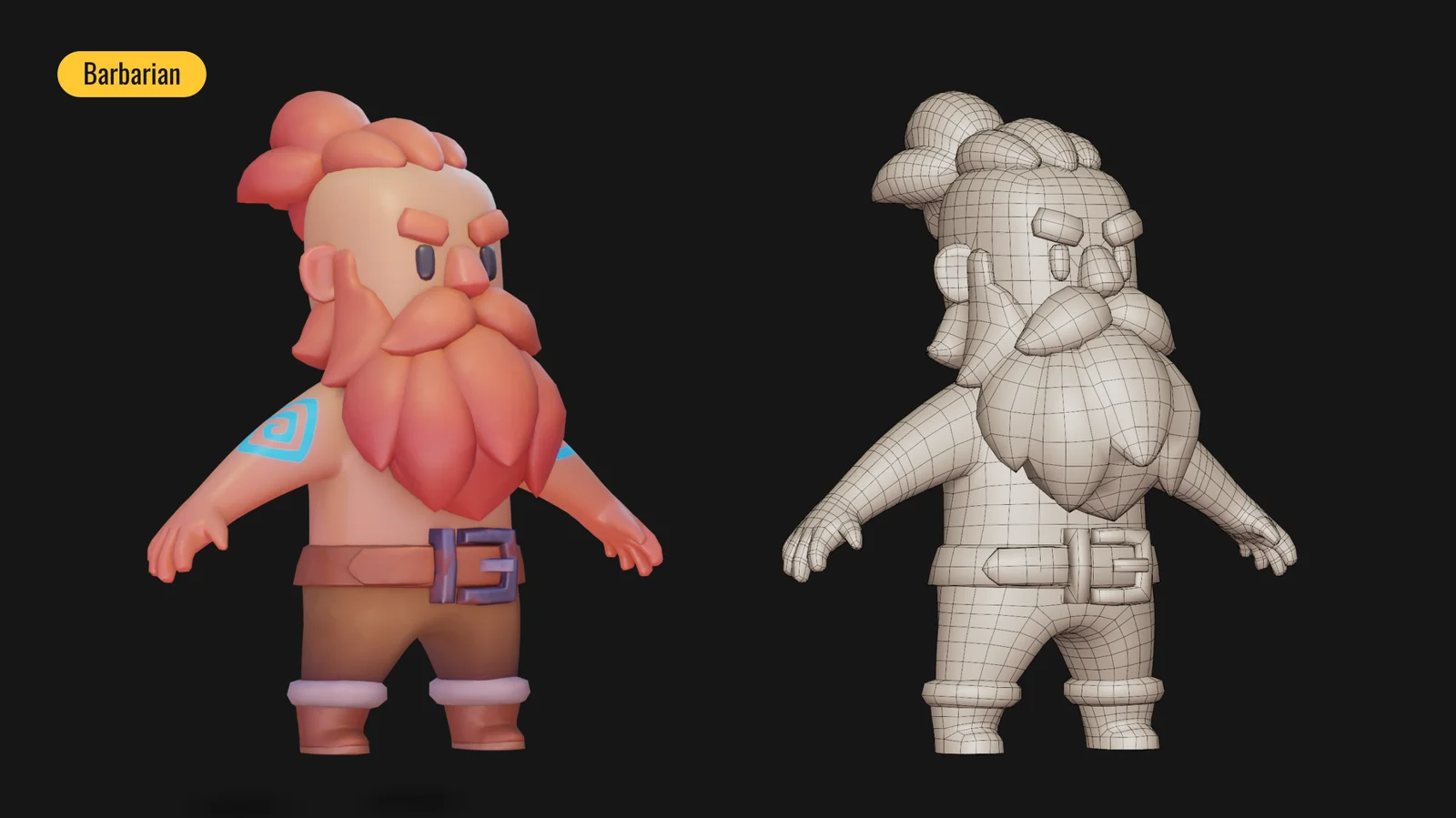Low-Poly Barbarian Character screenshot 3