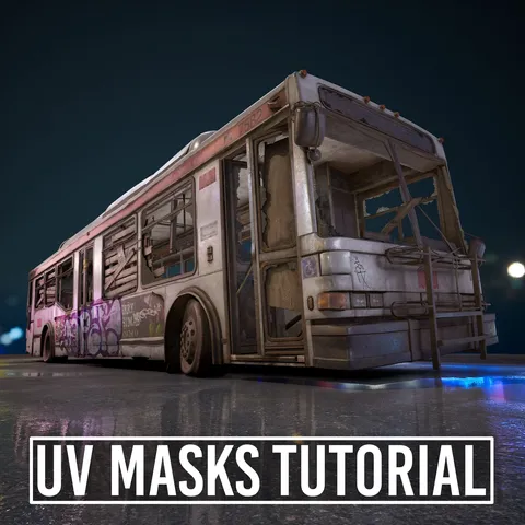 Barricade Bus UV Mask Tutorial - Blender tutorials & courses