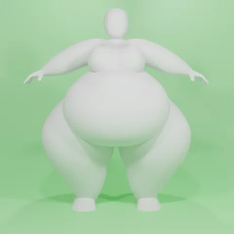 Base Mesh Chubby - Blender 3d models
