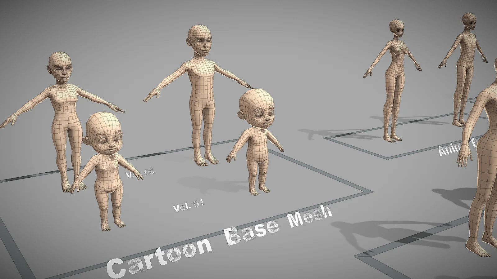 Character Base Mesh Pack screenshot 5