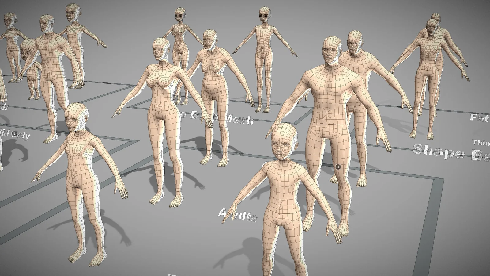Character Base Mesh Pack screenshot 6