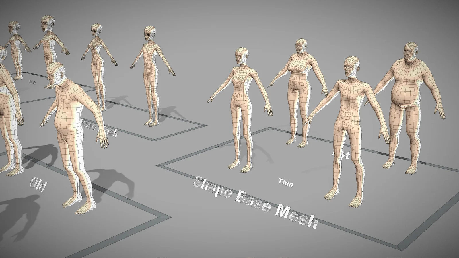 Character Base Mesh Pack screenshot 7