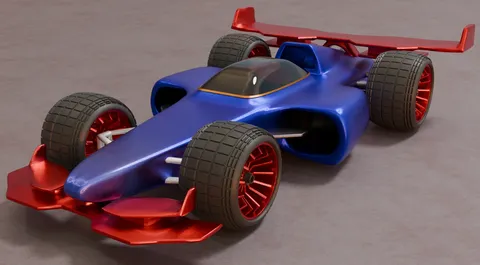 Basic F1 Racecar - Blender 3d models