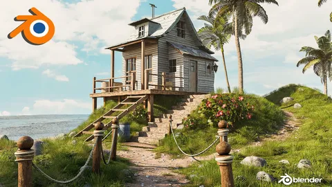 Beach House - Blender scenes