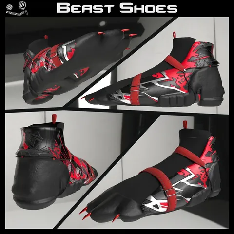 Beast Shoes - Blender 3d models