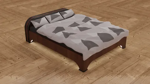 Modern Bed - Blender 3d models