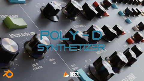 Behringer Poly D Synthesizer - Blender 3d models