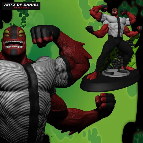 Ben 10 Four Arms - Blender 3d models