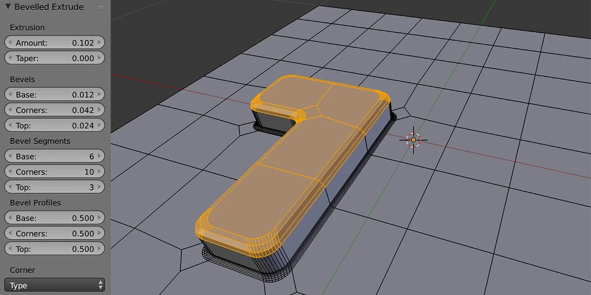 Bevelled Extrude screenshot 3
