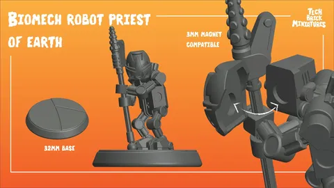 Biomech Robot Priest - Blender 3d models
